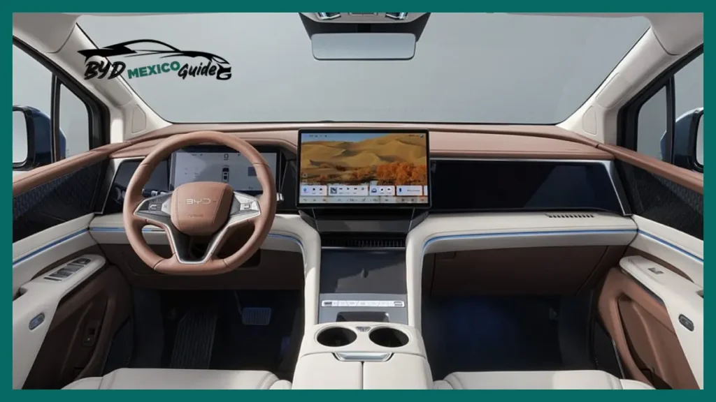 BYD M9 en México: Todo Sobre la Minivan PHEV 6 BYD-M9-Tecnología-Interior-y-Cabina-Inteligente